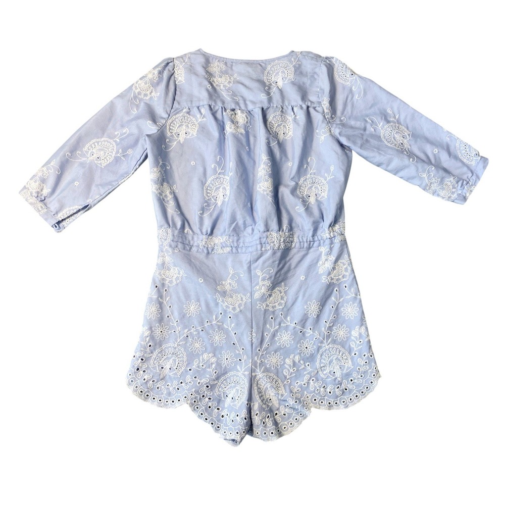 Spell & The Gypsy Womens Casablanca Chambray Embriodered Romper M Embroidered - Picture 4 of 11